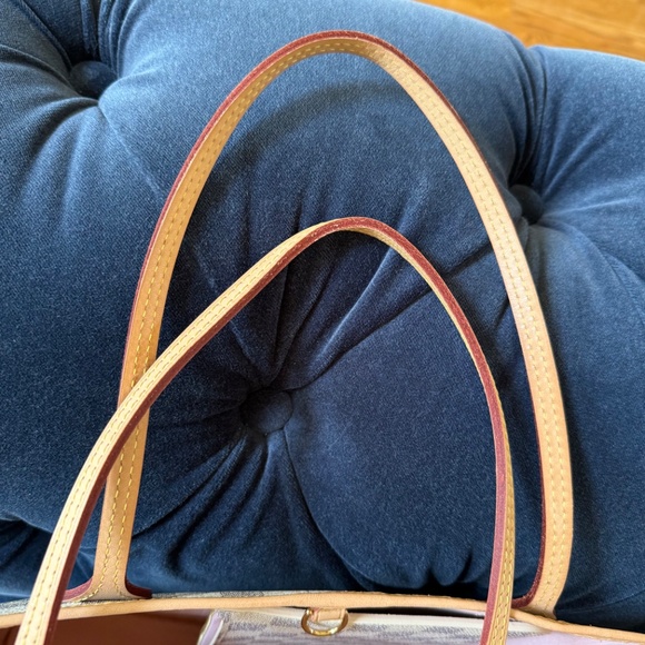 SOLD - Louis Vuitton Neverfull MM Damier Azur Tote Rose Ballerine Pink Lining - Picture 10 of 16